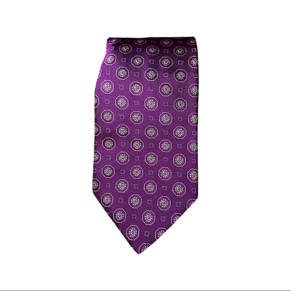 Brooks Brothers Other - Brooks Brothers Purple Silk Neck Tie Medallion Pattern
